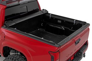 Toyota Tacoma Soft Roll-Up Bed Cover - Rough Country - Marine-Grade Vinyl - Matte Black - '24-'25
